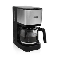 Princess Filterkaffeemaschine Compact 12 Schwarz/Silber - Detailfarbe: Schwarz - Silber - Anzahl Tassen: 12 - Ausstattung: Anti-Rutsch-Füsse - Anti-Tropfsystem - Herausnehmbarer Filter - Kaffeekannenfunktion