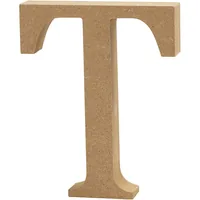 Creativ Company Holzbuchstabe T 1 Stück - Breite: 2 cm - Höhe: 13 cm - Länge: 13 cm - Anzahl Stück: 1 Stück - Holzherkunft: China - Holzhandelsname: Mischholz/MDF