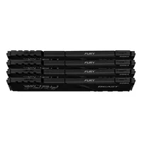 KINGSTON Memory 64GB -  3600MHz -  DDR4 -  CL18 -  DIMM -  Kit of 4 -  FURY Beast -  Black