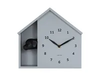 KARLSSON Wanduhr Wall clock Peeking Doggy Mouse Grey - Uhrtyp: Analog - Betriebsart: Batteriebetrieb - Funksignal: Nein - Funktionen: Zeit - Form: Diverse - Detailfarbe: Mausgrau