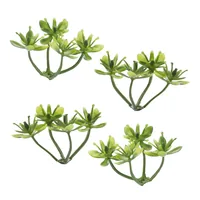HobbyFun Mini-Utensilien Buchs I 3 cm, 6 Stück - Detailfarbe: Grün - Material: Kunststoff - Verpackungseinheit: 6 Stück - Motiv: Garten - Anlass: Basteln