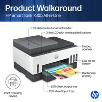 HP Smart Tank 7305 All-in-One Printer Thermal inkjet A4 4800 x 1200 DPI 15 ppm Wi-Fi