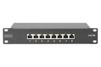DIGITUS Patchpanel 1HE 10"" 8-Port Cat6A Class E geschirmt sw