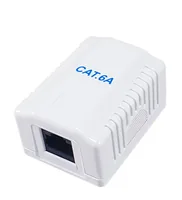 Equip Aufputzdose Cat6A 1-Port RJ45 UTP RAL 9010 ws Polybeutel