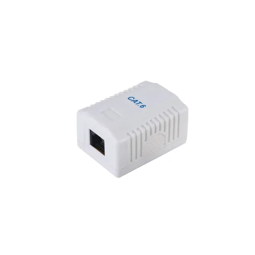 Equip Aufputzdose Cat6 1-Port RJ45 UTP RAL 9010 ws Polybeutel
