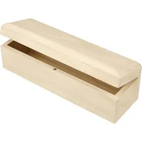 Creativ Company Holzartikel 20 cm Holzschatulle - Breite: 20 cm - Höhe: 6 cm - Länge: 6 cm - Anzahl Stück: 1 - Holzherkunft: China - Holzhandelsname: Paulownia tomentosa (Blauglockenbaum)