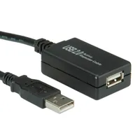 VALUE USB 2.0 Verlngerung aktiv mit Repeater schwarz 12m