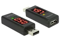 Delock Strommessadapter Volt Ampere USB-A Stecker - USB-A Buchse - Detailfarbe: Schwarz - USB Standard: 2.0 (480 Mbps) - Winkelstecker: Nein - Steckertyp Seite B: USB-A Buchse - Besondere Eigenschaften: Stromverbrauchmessung - Steckertyp Seite A: USB-A St