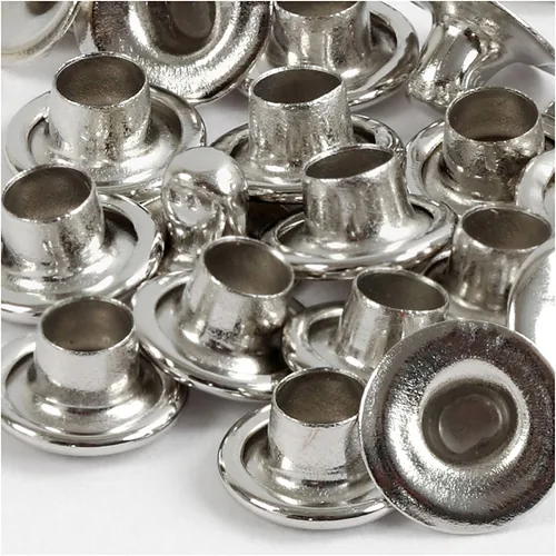 Creativ Company Hohlnieten 7 mm Silber, 50 Stück - Material: Metall - Produkttyp: Hohlnieten