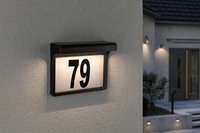 Paulmann Solar LED Hausnummernleuchte Dayton II - Dimmbar: nicht dimmbar - Lichtfarbe: Warmweiss (WW) - Zusätzliche Ausstattung: Keine - Farbtemperatur Kelvin: 3000 K - Leuchtenfarbe: Schwarz - Lichtausbeute: 120 lm/W