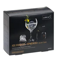 Lurch Eiswürfelform Kugeln Schwarz / Transparent, Ø 6 cm - Produkttyp: Eiswürfelform - Eiswürfelform: Rund - Materialtyp: Kunststoff - Material: Silikon - Detailfarbe: Schwarz - Anzahl Eiswürfel: 2