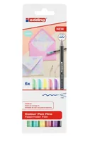 edding Fasermaler 1200 Pastell E-6 Mehrfarbig - Strichstärke: 1 mm - Set: Ja - Verpackungseinheit: 6 Stück - Eigenschaft-Stift: Tinte auf Wasserbasis - Anwender: Erwachsene - Fasermaler & Fineliner Art: Filzstift