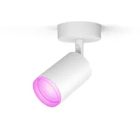 Philips Hue White & Color Ambiance Fugato 1er-Spot Weiss - Lampensockel: GU10 - Farbtemperatur Kelvin: 2000 bis 6500 K - Aussenanwendung: Nein - Gesamtleistung: 4.2 W - Leuchten Kategorie: Spot - Lichtfarbe: Mehrfarbig