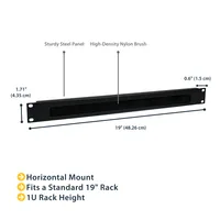 1U BRUSH RACK CABLE MANAGER .