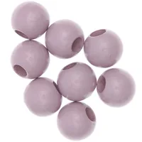 Rico Design Holzperlen Makramee Altrosa, 8 Stück - Packungsgrösse: 8 Stück - Durchmesser: 25 mm - Detailfarbe: Altrosa - Perlenart: Holzperlen
