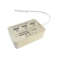 LC-Power USB-Hub LC-HUB-C-CR - Stromversorgung: USB-C - Anzahl Ports: 7 - Detailfarbe: Weiss - USB Standard: 3.0/3.1/3.2 Gen 1 (5 Gbps) - USB Anschluss 2 (Endgerät): USB C - USB Anschluss 1 (Quelle): USB A