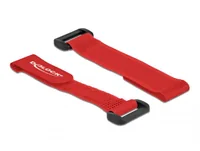 DeLOCK Hook-and-loop cable tie with loop L 150 x W 20 mm red 5 pieces