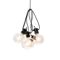 Konstsmide Lichterkette Erweiterung, 10 LEDs, Transparent - Betriebsart: Netzbetrieb - Leuchten Kategorie: Lichterkette - Lampensockel: LED fest verbaut - Leuchtenfarbe: Schwarz - Transparent - Aussenanwendung: Ja - Lichtfarbe: Bernstein