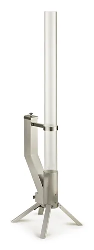Gardenflare Klassik Feuerrohr Silber - Zusatzausstattung: Keine - Typ: Ambiente - Höhe: 130 cm - Durchmesser: 8 cm - Material: Borosilikatglas - Edelstahl - Edelstahl (pulverbeschichtet) - Metall