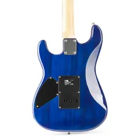 MAX E-Gitarre GigKit Quilted Style Blau - Gitarrenkoffer / Gigbag: Gigbag - Hals: Linde - Tonabnehmerbestückung: HH - Gitarrensteg: Tremolo - Leistung AMP: 0 W - Set: Ja