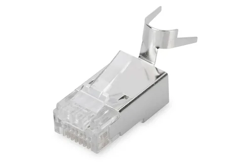 Modularstecker für Rundkabel, CAT 6A (silber, CAT 6A, 10GBase-T)