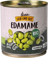 Leib und Gut Bio Edamame 200 g - Produkttyp: Hülsenfrüchte - Nährwertangabe pro: 100 g - Energiegehalt (in kj): 416 KJ - Energiegehalt (in kcal): 100 Kcal - Fett: 5.1 g - Gesättigte Fettsäuren: 0.9 g