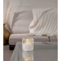 Star Trading LED-Kerze Flamme Dotty, Transparent, 10 cm - Betriebsart: Batteriebetrieb - Fernbedienung: Nein - Aussenanwendung: Nein - Höhe: 10 cm - Timerfunktion: Ja - Set: Nein