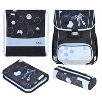 Herlitz Loop Plus Cyber Soccer school bag set Boy Polyester Blue, Dark Blue