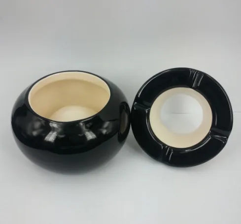 Dameco Aschenbecher Schwarz - Materialtyp: Keramik - Material: Keramik - Anzahl Behälter: 1 - Detailfarbe: Schwarz