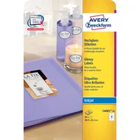 AVERY ZWECKFORM Etiketten 63,5x46,6mm C6080-10 weiss, grossy 150 Stück