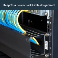 StarTech.com Horizontal 2U Server Rack Cable Management Finger Duct w/ Cover - 19" Network Rack Wire Duct Raceway Panel - Slotted Wire Duct