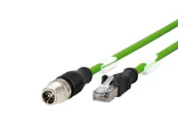 METZ CONNECT Verbindungsleitung M12 ST-RJ45 ST 8-pol X-kodiert gerade-gerade 2m