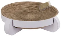 Kerbl Kratzbett Platinum 35 cm x 35 cm x 10 cm - Höhe: 10 cm - Anzahl Liegeplätze: 1 × - Detailfarbe: Beige - Weiss - Tierart: Katze - Produkttyp: Kratzbrett