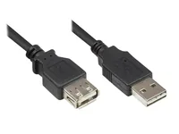 Alcasa 2511-EU005 USB cable USB 2.0 0.5 m USB A 0.48 Gbit/s Black
