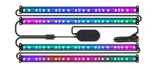 Govee Auto-Innenbeleuchtung, RGBIC - Protokoll: Bluetooth - WLAN - Lampensockel: LED fest verbaut - Smart Home: Kompatibel - Inklusive Netzteil: Ja - Dimmbar: dimmbar - Set: Ja