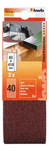 kwb Schleifband 65 x 410 mm K60 - Zubehörtyp: Schleifband - Für Material: Metall - Holz