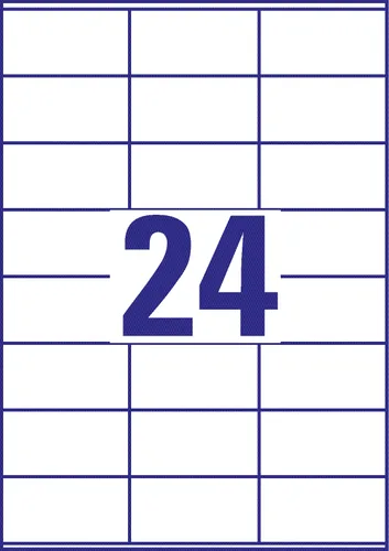 AVERY ZWECKFORM Universal-Etiketten 70x36mm 3490 weiss 720 Stk./25 + 5 Blatt
