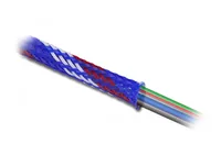DeLOCK Braided Sleeve stretchable 2 m x 6 mm blue-red-white
