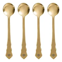 Bialetti Kaffeelöffel Set 4 Stück - Produkttyp: Kaffeelöffel - Material: Edelstahl - Griffmaterial: Edelstahl - Spülmaschinenfest: Nein - Detailfarbe: Gold