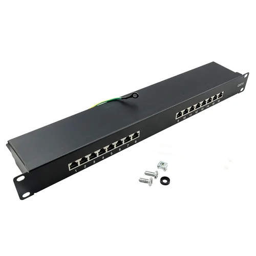 Logilink Patchpanel 16-Port Cat6 STP 19"" EconLinie schwarz