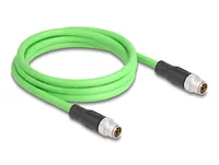 Delock M12 Kabel X-kodiert 8 Pin Stecker zu Stecker PUR (TPU) 2 m