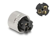 DELOCK M12 Steckverbinder A-kodiert 3 Pin Buchse 90 Metall