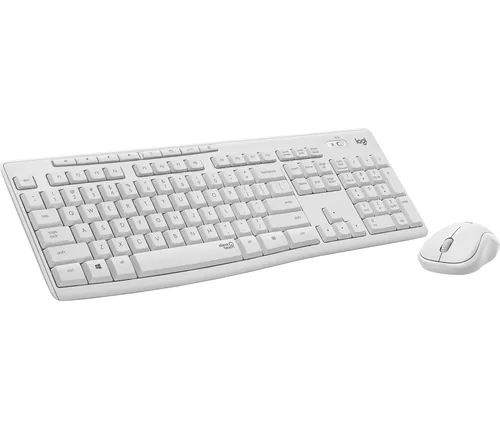 Logitech MK295 Silent Set - Tastatur und Maus - kabellos DE - grauweiß
