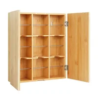 relaxdays Teebeutel-Box Hellbraun - Detailfarbe: Hellbraun - Anzahl Fächer: 9 × - Teeform: Teebeutel - Material: Holz