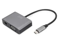 DIGITUS Grafik-Adapter DA-70825 - USB-C zu VGA / Mini DisplayPort - 20 cm