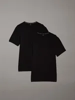 Calvin Klein Wäsche T-Shirt 2P S/S Crew Neck Schwarz, S - Zielgruppe: Herren - Zertifikate: Keine Zertifizierung - Trocknergeeignet: Ja - Waschbar bei: 30 °C - Grösse: S - Eigenschaften: Keine Eigenschaft