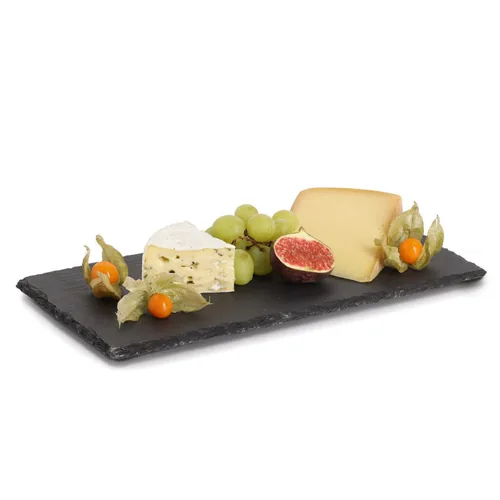 Zeller Present Servierplatte Schiefer 30 x 15 cm - Material: Schiefer - Nachhaltigkeit: Nicht angegeben - Detailfarbe: Schwarz