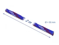 DELOCK Geflechtschlauch dehnbar 2 m x 50 mm blau-rot-weiß