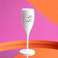 Koziol Sektglas No Risk No Magic 100 ml, 1 Stück, Weiss - Material: Kunststoff - Glas Typ: Sektglas - Höhe: 19.1 cm - Volumen: 100 ml - Detailfarbe: Weiss