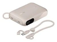 Belkin Powerbank BoostCharge 10000 mAh - Akkutyp: Lithium-Ion (Li-Ion) - Akkukapazität: 10000 mAh - Detailfarbe: Beige - USB Ladeanschluss (Output): 2 - USB-C PD: Ja - Max. Output USB-C PowerDelivery: 20 W
